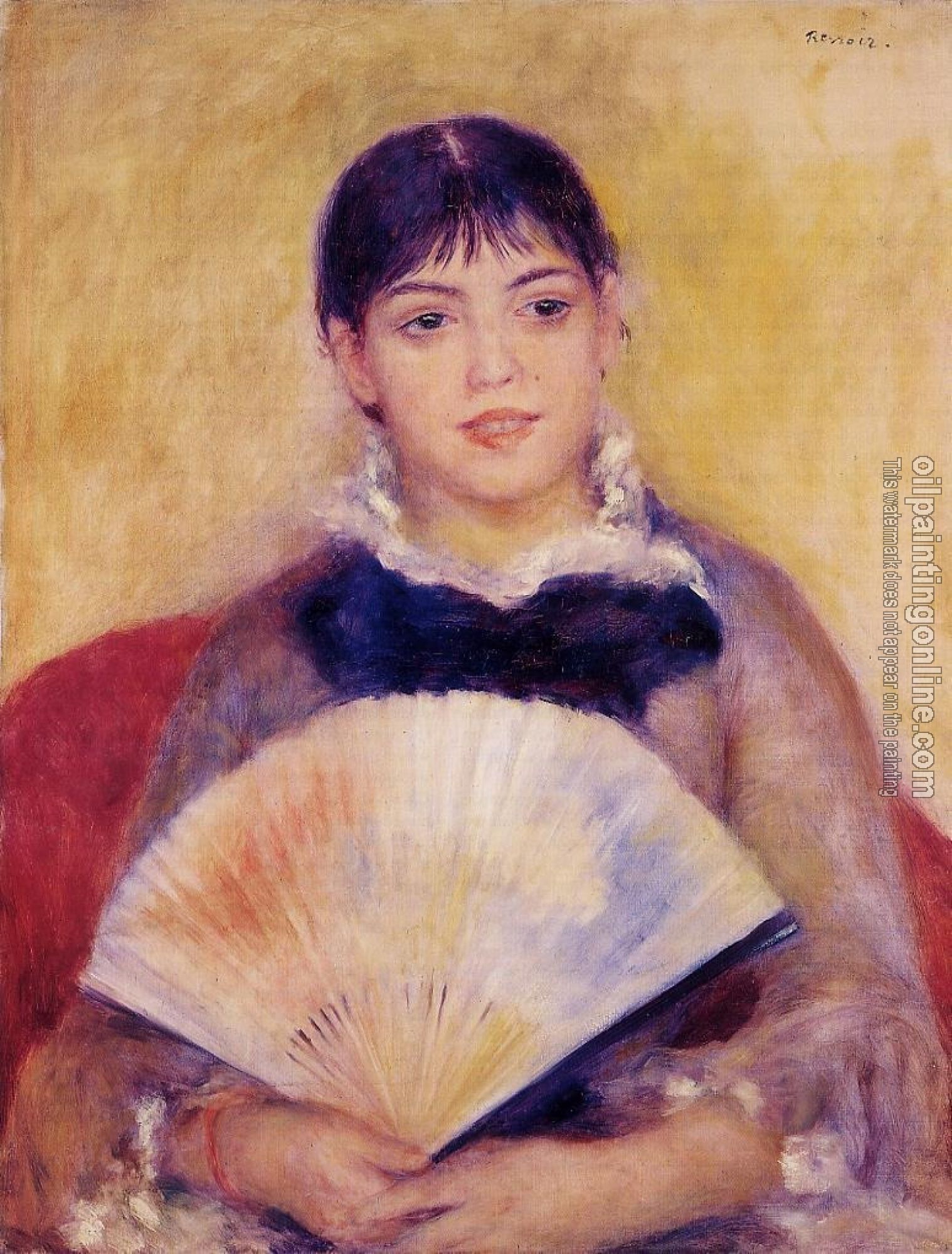 Renoir, Pierre Auguste - Girl with a Fan, Alphonsine Fournaise